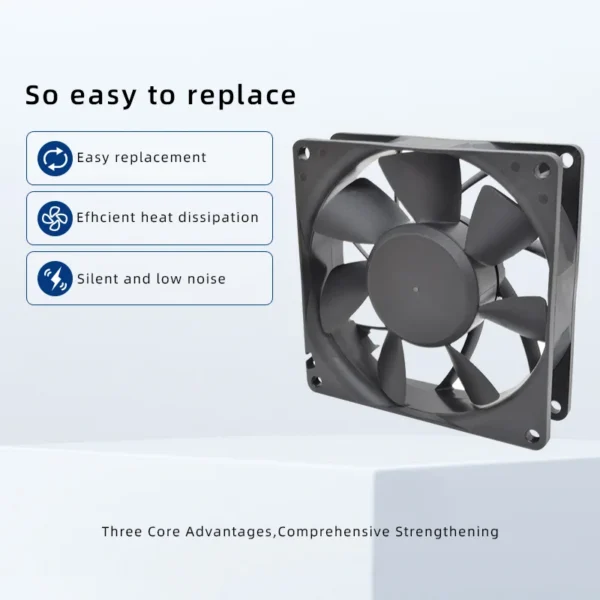 Axial Flow Fan, IP68, Waterproof, Explosion-Proof, 92x92x25mm - view 5