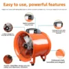 Axial Flow Fan, Portable, 110V/220V, Copper