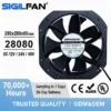 Axial Flow Fan, SIGILFAN, 280x280x80mm, 12V, 24V
