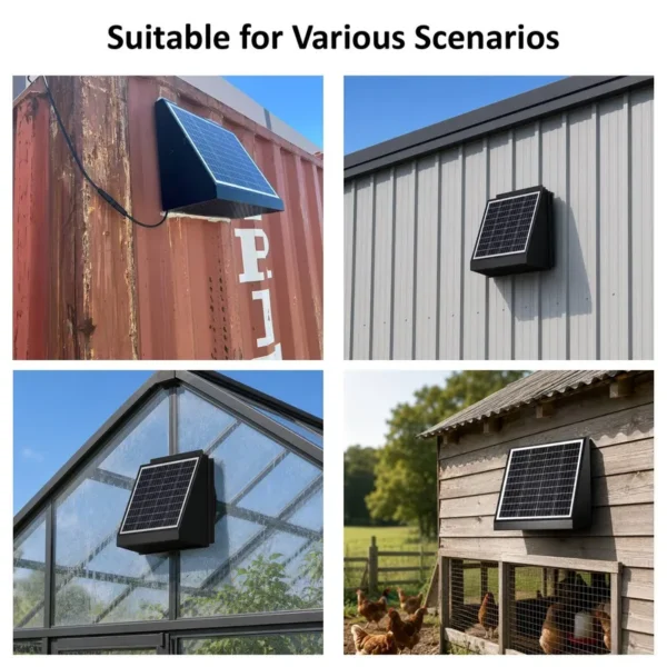 Axial Flow Fan, Solar, 65W, Wall - view 5