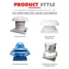 Axial Flow Fan, Stainless, Steel, Roof - view 2