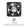 Axial Flow Fan, SZR20060, 12/24/48V, Brushless, 2500RPM - view 6