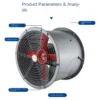 Axial Flow Fan, T35-11, 220V, Steel - view 2