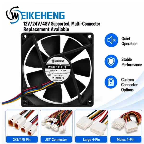 Axial Flow Fan, WKH, 0912LS, 12V, 24V