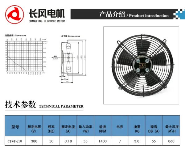 Axial Flow Fan, YWF, 250mm - view 2