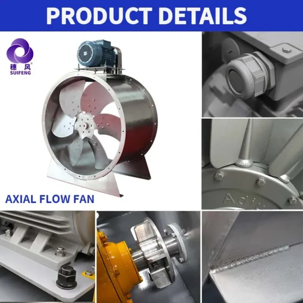 Axial Flow Ventilation Blower, ATEX, Stainless, Steel - view 3