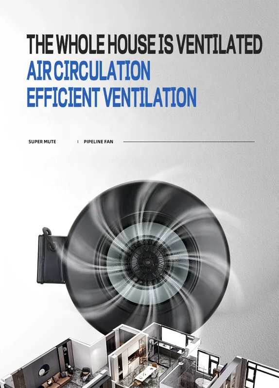 Axial Mixed Ventilation Fan, 150, Centrifugal, Plastic - view 5