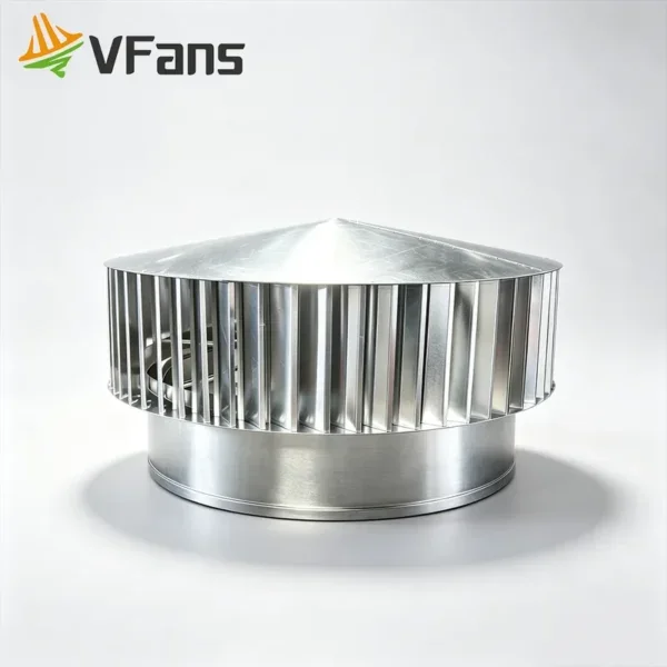 Axial Turbine Ventilator, Roof, No Electricity, Aluminum