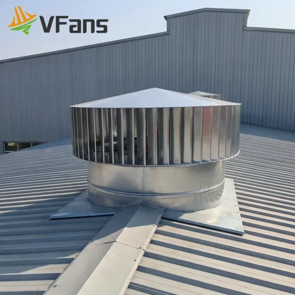 Axial Turbine Ventilator, Roof, No Electricity, Aluminum - view 2