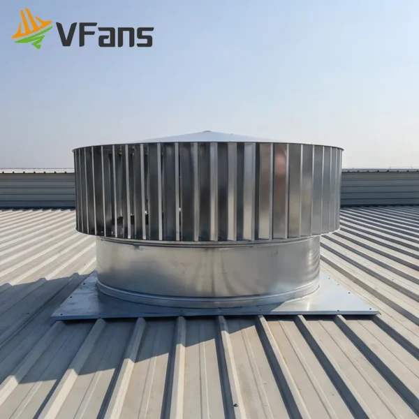 Axial Turbine Ventilator, Roof, No Electricity, Aluminum - view 3