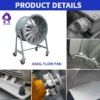 Axial Ventilation Blower, Aluminum, IP54/IP55, Waterproof - view 4
