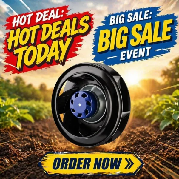 Backward Centrifugal Exhaust Fan, 133mm, 24V, IP55, Waterproof