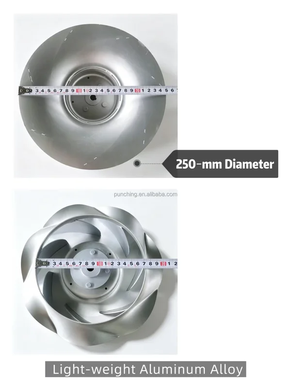 Backward Curved Centrifugal Impeller, Aluminum, Aluminum Alloy - view 4