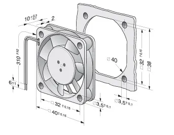 Ball Bearing, 414F, 24V, 0.8W, 4CM - view 3