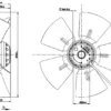 Ball Bearing, A4D300-AA04-02, 300mm, 68W, 230V - view 3