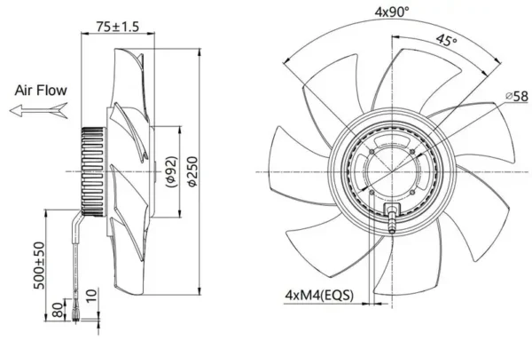 Ball Bearing, Plastic, 300mm, Axial - view 2
