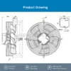 Ball Bearing, S4E300-AS72-53, 230VAC, 0.32/0.4A, 70/90W - view 4