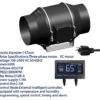 Ball Plastic Duct Fan, AC 100V~240V, Electric - view 2