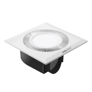Bathroom Ceiling Exhaust Fan, ABS, Plastic, Axial, LED