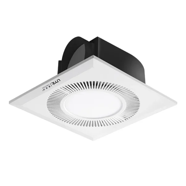 Bathroom Ceiling Exhaust Fan, ABS, Plastic, Axial, LED - view 3