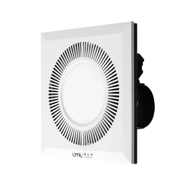 Bathroom Ceiling Exhaust Fan, ABS, Plastic, Axial, LED - view 4