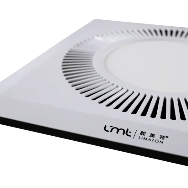 Bathroom Ceiling Exhaust Fan, ABS, Plastic, Axial, LED - view 5