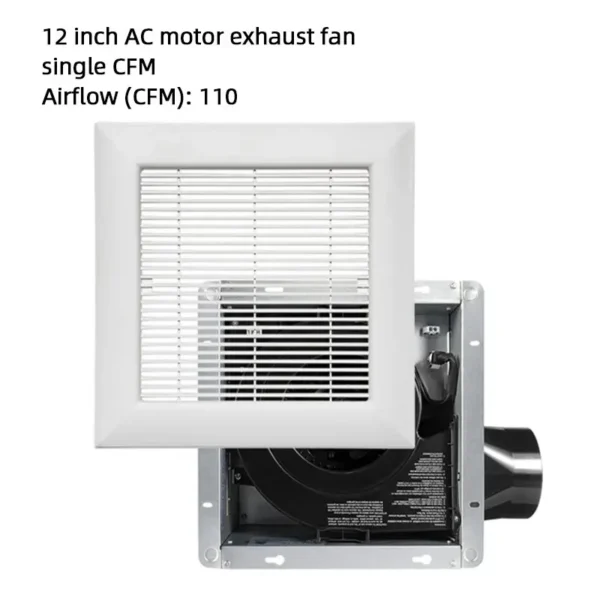 Bathroom Exhaust Fan, 110, CFM, 30W, DIY - view 2