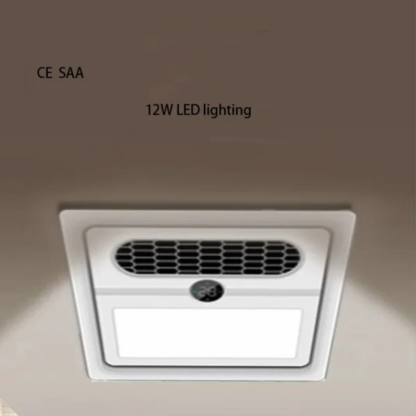 Bathroom Exhaust Fan, 4-in-1, PTC, 12W, LED - view 3