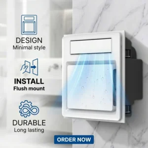 Bathroom Exhaust Fan, Ceiling, 220V, 3-Year