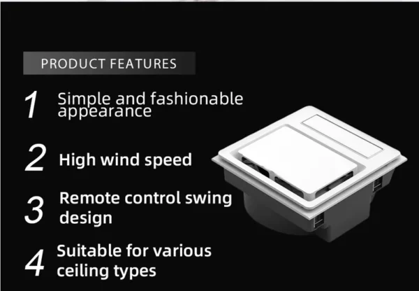 Bathroom Exhaust Fan, Ceiling, 220V, 3-Year - view 6