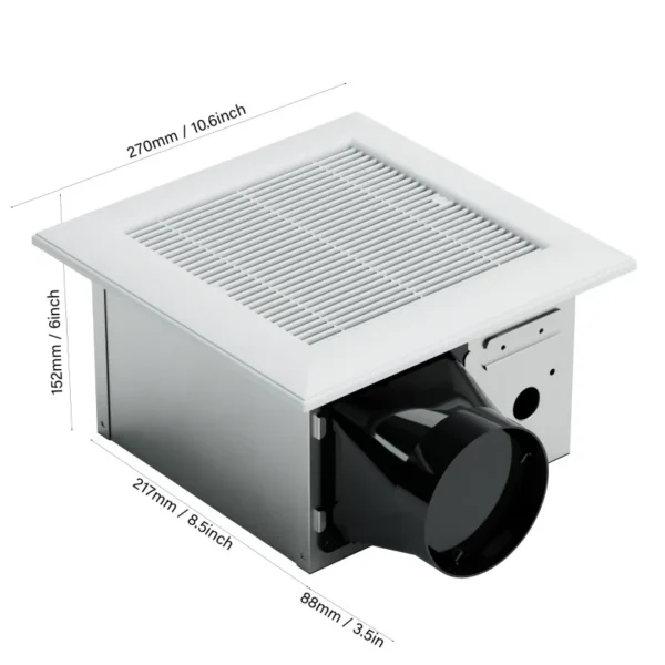 Bathroom Exhaust Fan, Ceiling, Wall, 50-100, CFM - view 3