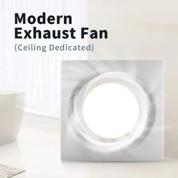 Bathroom Exhaust Fan, LED, Ceiling - view 3