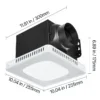 Bathroom Exhaust Fan, RGB, LED, 80-130, CFM