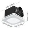 Bathroom Exhaust Fan, RGB, LED, 80-130, CFM