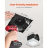 Bathroom Exhaust Fan, RGB, LED, 80-130, CFM - view 6