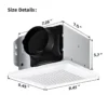 Bathroom Exhaust Ventilation Fan, 110, CFM, Ceiling - view 3