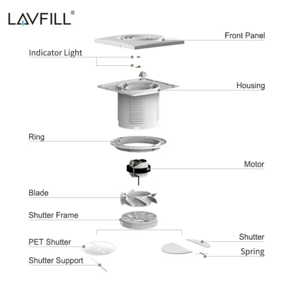 Bathroom Fan, 110V, Electric - view 4