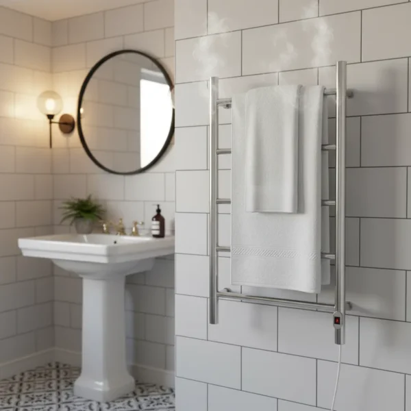 Bathroom Towel Warmer, Wall, Aluminum, NO - view 2