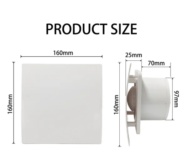 Bathroom Ventilation Exhaust Fan, 220V, 50Hz - view 3