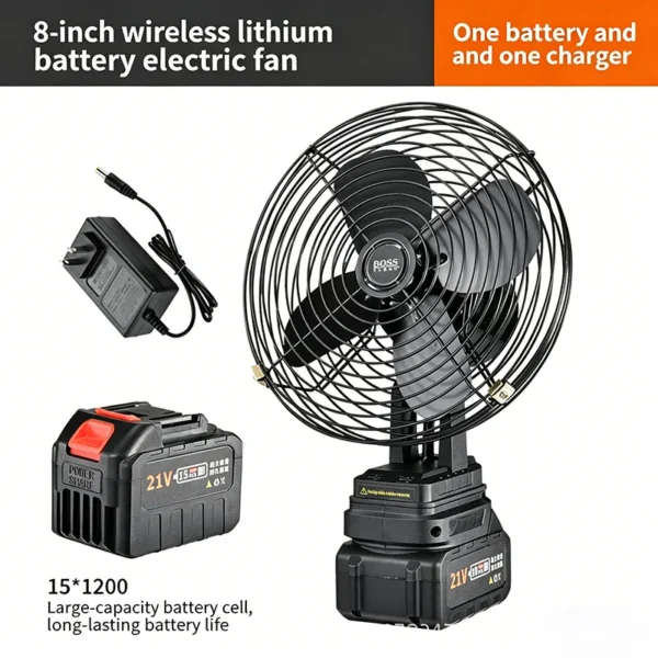 Battery Mini Electric Fan, Portable, 21V~48V, Lithium battery - view 5