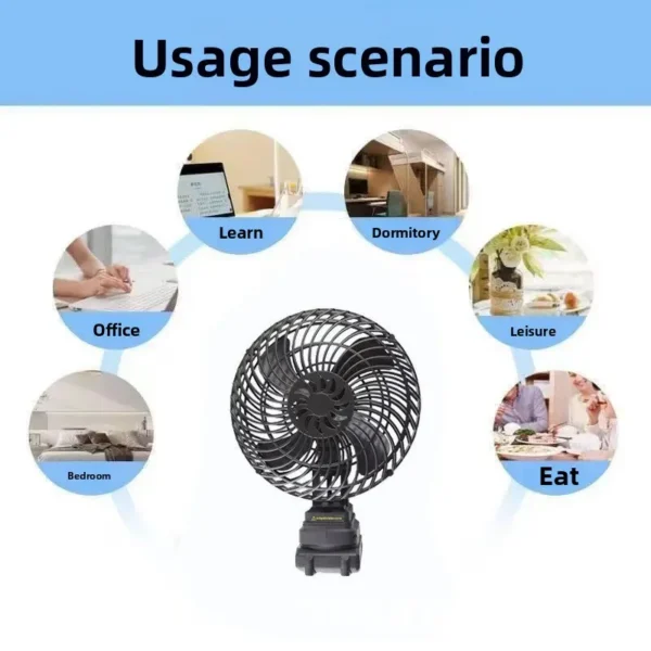 Battery Mini Electric Fan, Portable, 21V~48V, Lithium battery - view 6
