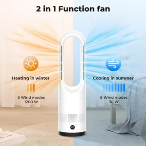 Bedroom Cooler, LED, 1200W, Plastic