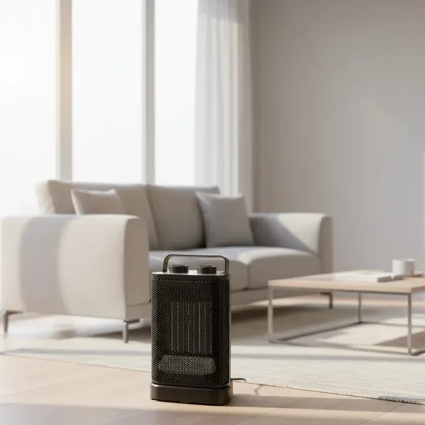 Black Electric Fan, 1500W, PTC, 249 - view 6