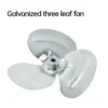 Blade Curved Fan, 150mm, galvanized, galvanized three - view 4