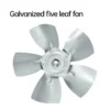 Blade Curved Fan, 150mm, galvanized, galvanized three - view 5