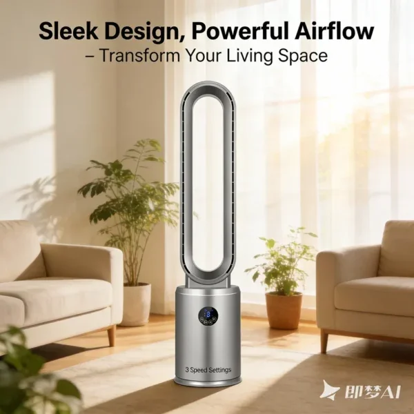Bladeless Electric Floor Fan, ABS, 55w(0.07hp) - view 2
