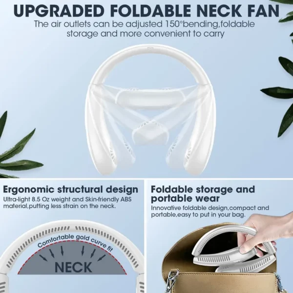 Bladeless Neck Fan, LED, Portable - view 2