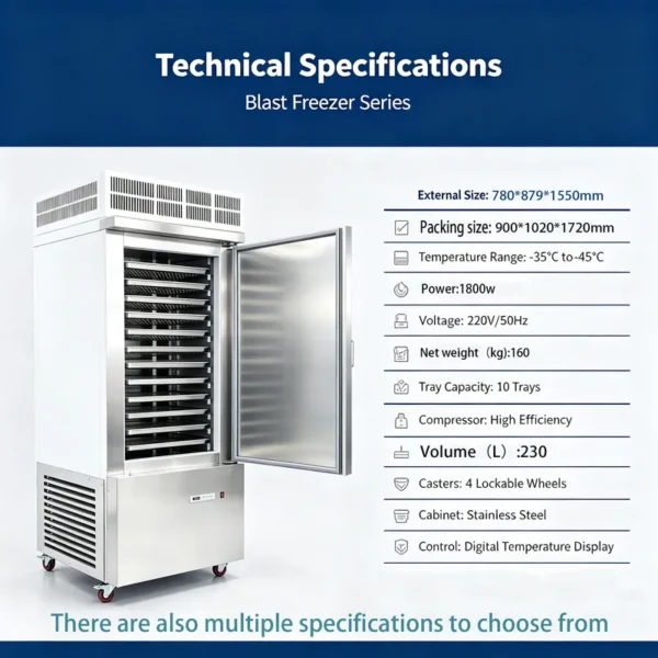 Blast Freezer, 220 V, 7000 - view 2