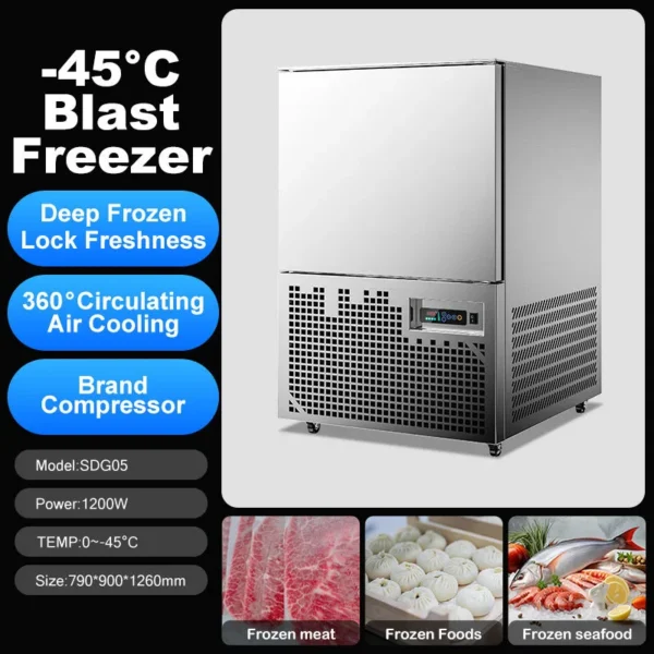 Blast Freezer, 5-Tray, 45°, Stainless, Steel - view 2