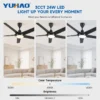 Bldc Ceiling Fan, ABS, 62W(0.08hp) - view 4